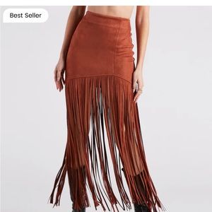 Windsor Fringe Skirt. Super cute skirt for a concert, rodeo, or western wear.